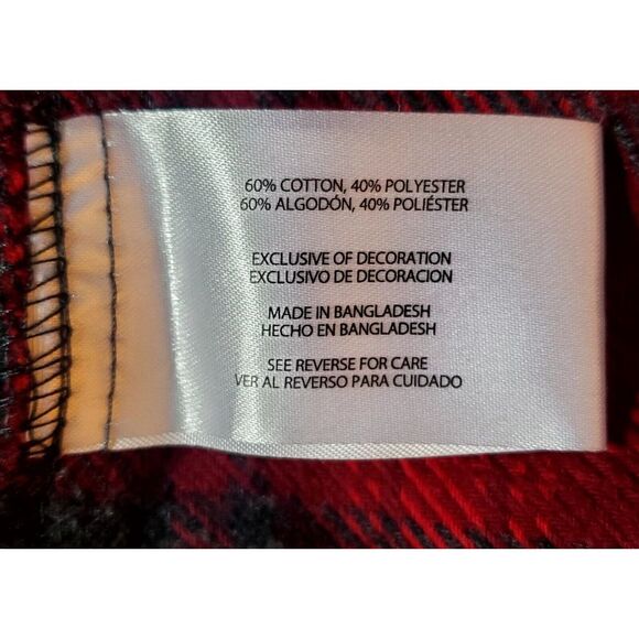 ORVIS Shacket Men's MED Plaid Red/ Grey Flannel  Shirt Side/Front Pockets - Picture 12 of 14